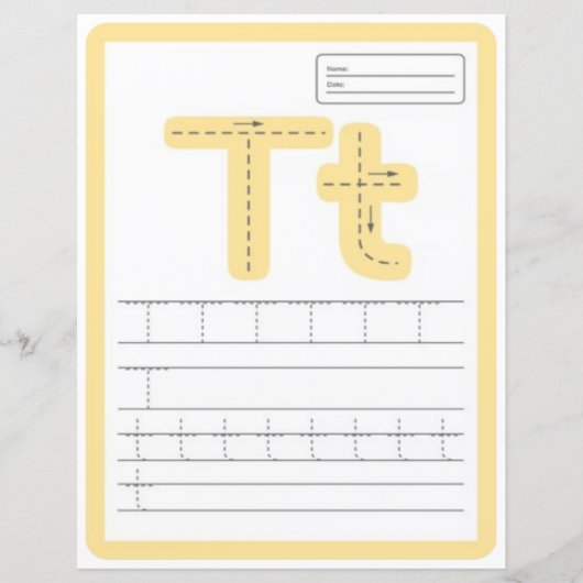 9 Learn To Spell Letter T Teacher Home Schooling (正面)