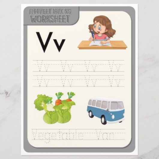 9 Learn To Spell Letter V Teacher Home Schooling (正面)