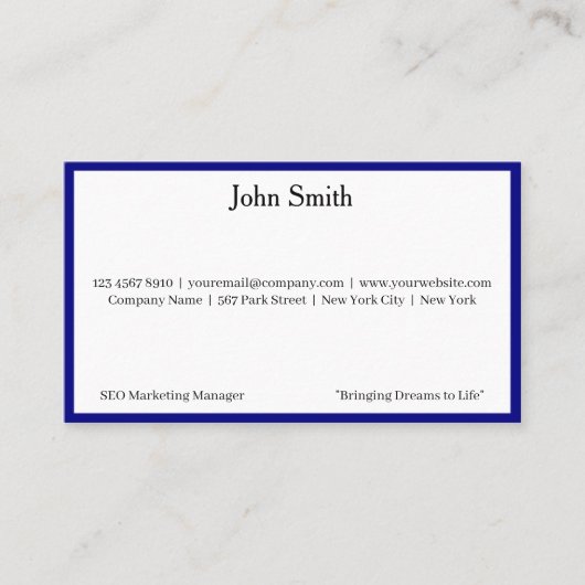 9 Modern Blue Promote Company Brand Name 名刺 (正面)