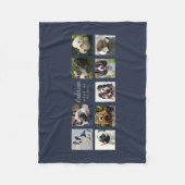 9 PETフォトコラージインスタグラム名記念ギフト フリースブランケット (正面)
