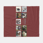 9 PETメモリアルコラージュインスタグラム名ギフト フリースブランケット (正面(横))