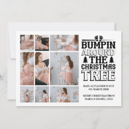 9 Photo Christmas Tree Pregnancy Announcement シーズンカード