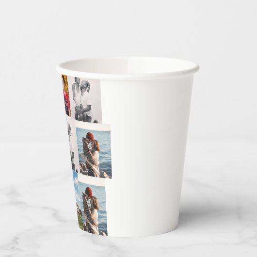 9 Photo Custom Personalized Collage 紙コップ (左)