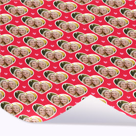 9 Photo Cute Love Heart Elegant Red Pink Pattern ラッピングペーパー