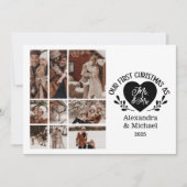 9 Photo Heart First Christmas as Mr & Mrs シーズンカード (正面)