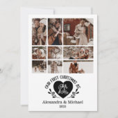 9 Photo Heart First Christmas as Mr & Mrs シーズンカード (正面)