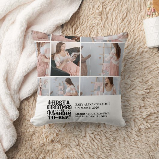 9 Photo Mommy to be Christmas Pregnancy クッション (ブランケット)
