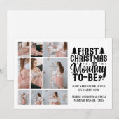 9 Photo Mommy to be Christmas Pregnancy  シーズンカード (正面/裏面)