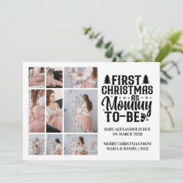 9 Photo Mommy to be Christmas Pregnancy シーズンカード