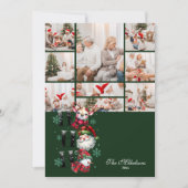 9 Photo Retro Santa & Friends Christmas シーズンカード (正面)