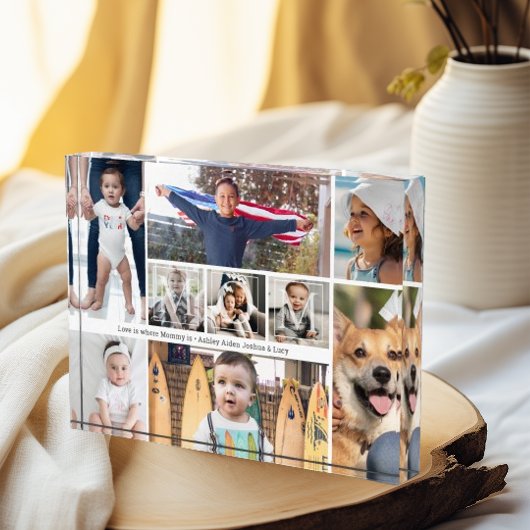9 Pic Collage Love You Mom Child Names フォトブロック