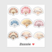 9 Rococoハンドファンカスタムカットビニールシール シール (シート)