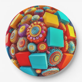 9" Round Paper Plate ペーパープレート