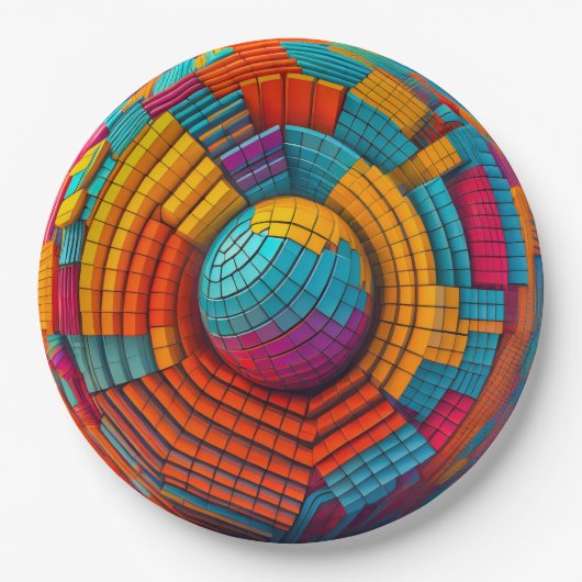 9" Round Paper Plate ペーパープレート (正面)