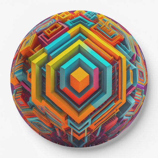 9" Round Paper Plate ペーパープレート (正面)