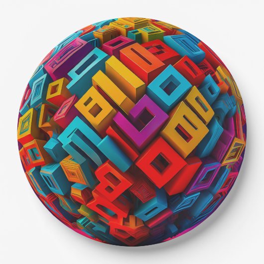 9" Round Paper Plate ペーパープレート (正面)