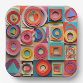 9" Square Paper Plate ペーパープレート