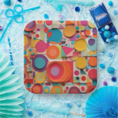 9" Square Paper Plate ペーパープレート (パーティー)