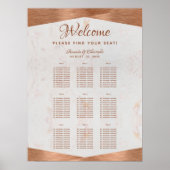 9 Table Copper's 結婚 Seat Chart Marble Metal ポスター (正面)