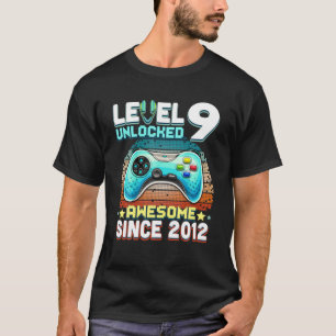 9 Unlocked 素晴らし 2012 Video Game 9th誕生日Vi Tシャツ