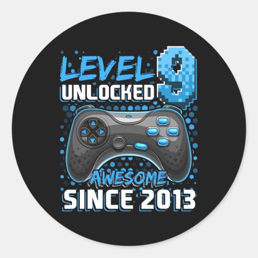 9 Unlocked 素晴らし 2013 Video Game 9th誕生日3 ラウンドシール (正面)