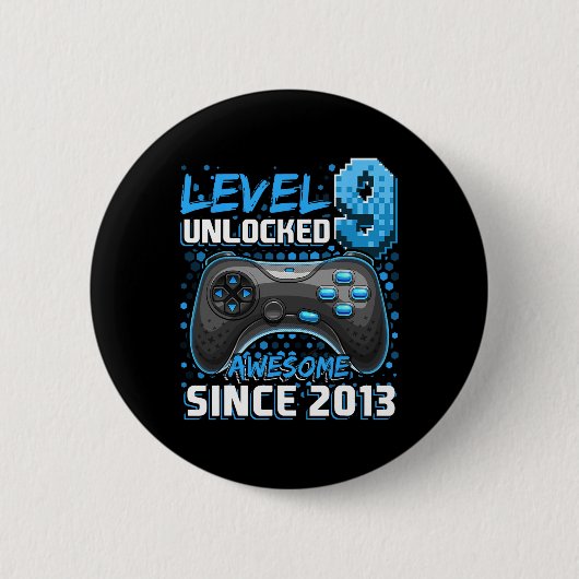 9 Unlocked 素晴らし 2013 Video Game 9th誕生日3 缶バッジ (正面)
