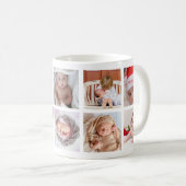 9 x Photo Collage 生まれたばかりのベビー誕生統計新着Mom コーヒーマグカップ (正面右)