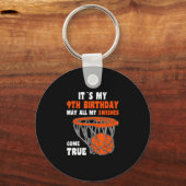 9 Year Old Happy 9th Birthday Sketll 9th Birthday  キーホルダー (正面)