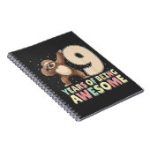 9 Years Of Being Awesome Dabbing Sloth 9th Birthda ノートブック (右側)