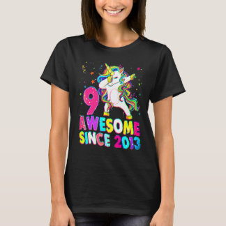 9 Years Old 9th Birthday Ballet Unicorn Girl Since Tシャツ