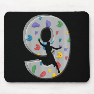 9 Years Old Climber Birthday Bouldering Climbing R マウスパッド