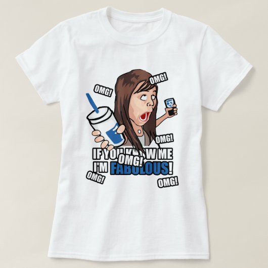 9GAG Tシャツ-悩むFACEBOOKの女の子のミーム Tシャツ (デザイン正面)
