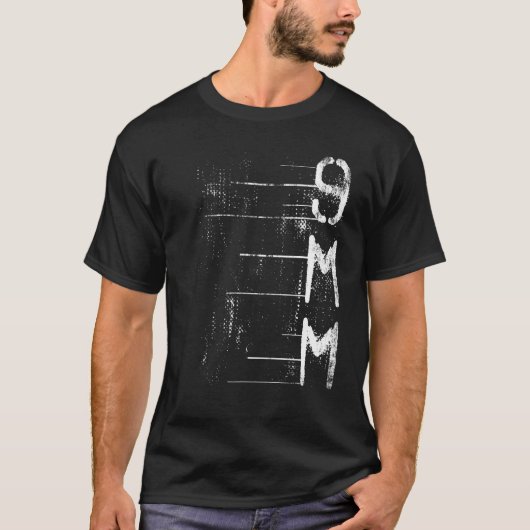 9MMガン弾薬シャツ射撃、 発砲発射範囲ターゲットPr Tシャツ (正面)