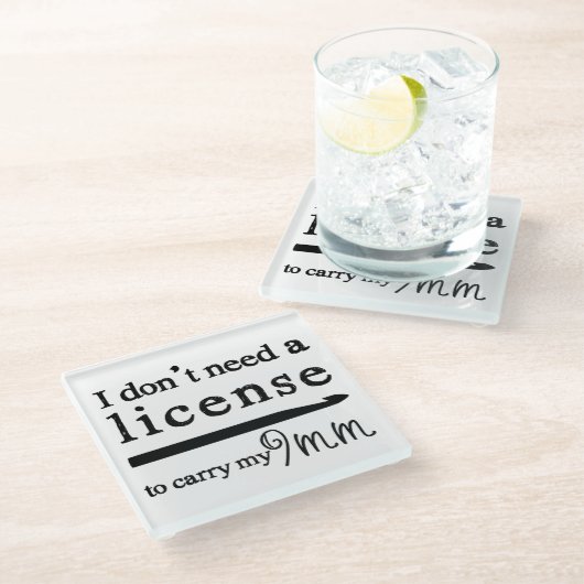 9mmクロチェットフックライセンス・クラフツ ガラスコースター (アングル)