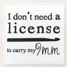 9mmクロチェットフックライセンス・クラフツ ガラスコースター