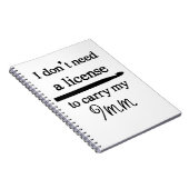 9mmクロチェットフックライセンス♥工芸品 ノートブック (右側)