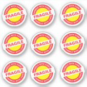 9PCS Ecommerce Fragile Stickers シール (正面)