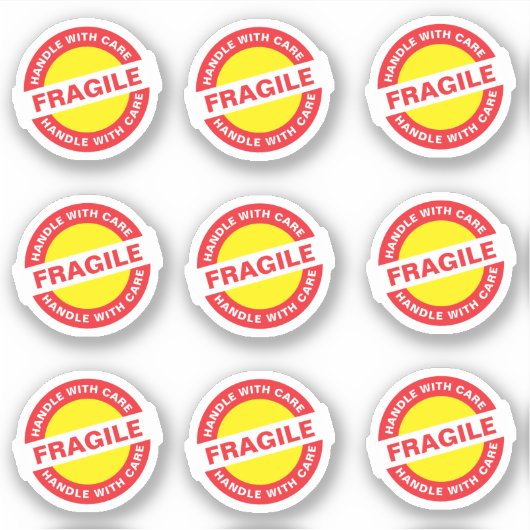 9PCS Ecommerce Fragile Stickers シール (正面)