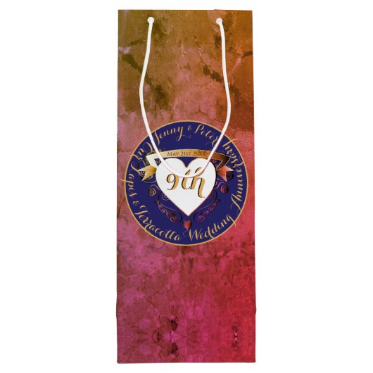 9thアニバーサリーテラコッタ&ラピス抱き枕 ワインギフトバッグ (裏面)