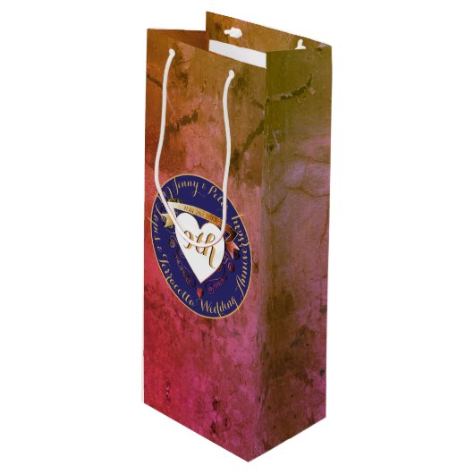 9thアニバーサリーテラコッタ&ラピス抱き枕 ワインギフトバッグ (正面アングル)