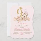 9thリトルプリンセス誕生日招待状 招待状 (正面)