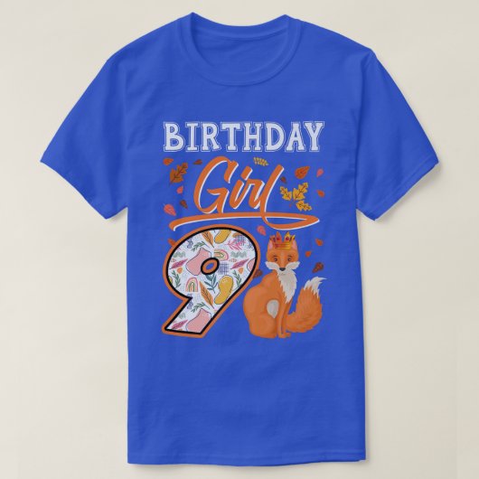 9th誕生日ガールかわいい恋人の動物園の動物9 Ye Tシャツ (デザイン正面)
