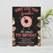 9th誕生日ドーナツあなたの散弾女の子を失うInvite (スタンド正面)