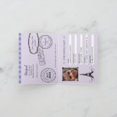 9TH誕生日パリパスポート招待状 招待状 (内部)