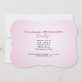 9th Bday招待状ピンクプリンセスw/ Sparkly Wand 招待状 (裏面)