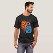 9th Birthday Basketball 9 Year Old Bday Sports Boy Tシャツ (正面フル)