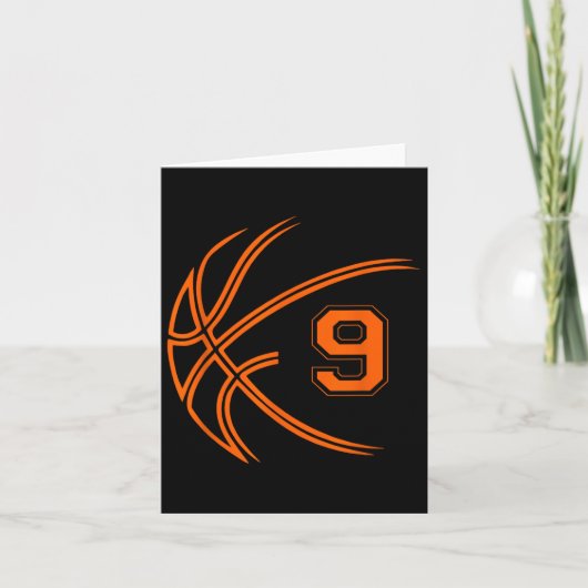 9th Birthday Basketball Nine 9 Years Old Boys Kids カード (正面)