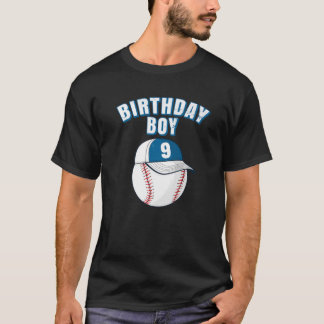 9Th Birthday Boy Funny 9 Years Old Baseball Player Tシャツ