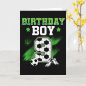 9th Birthday Boy Soccer 9 Year Old Sport 9yr Boys  カード (黄色い花)