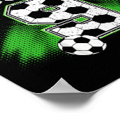 9th Birthday Boy Soccer 9 Year Old Sport 9yr Boys  ポスター (角)